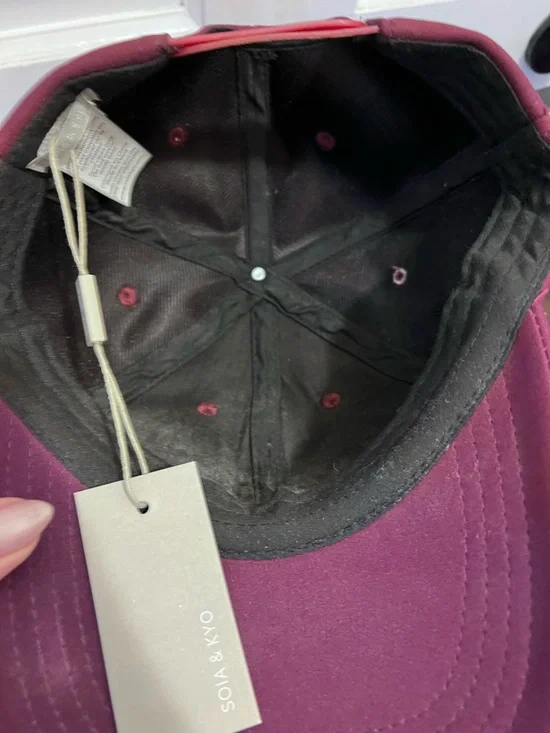 Soia & Kyo Plum Cap with Metal Logo Plaque - Picture 5 of 5